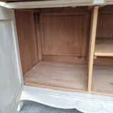 Patinated bathroom cabinet with marble 1940s