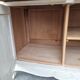 Patinated bathroom cabinet with marble 1940s