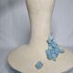Design rocking vase in glazed ceramic with crystal decoration, 34 cm