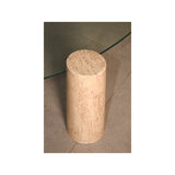 Coffee table, marble legs, glass top, from the 60s