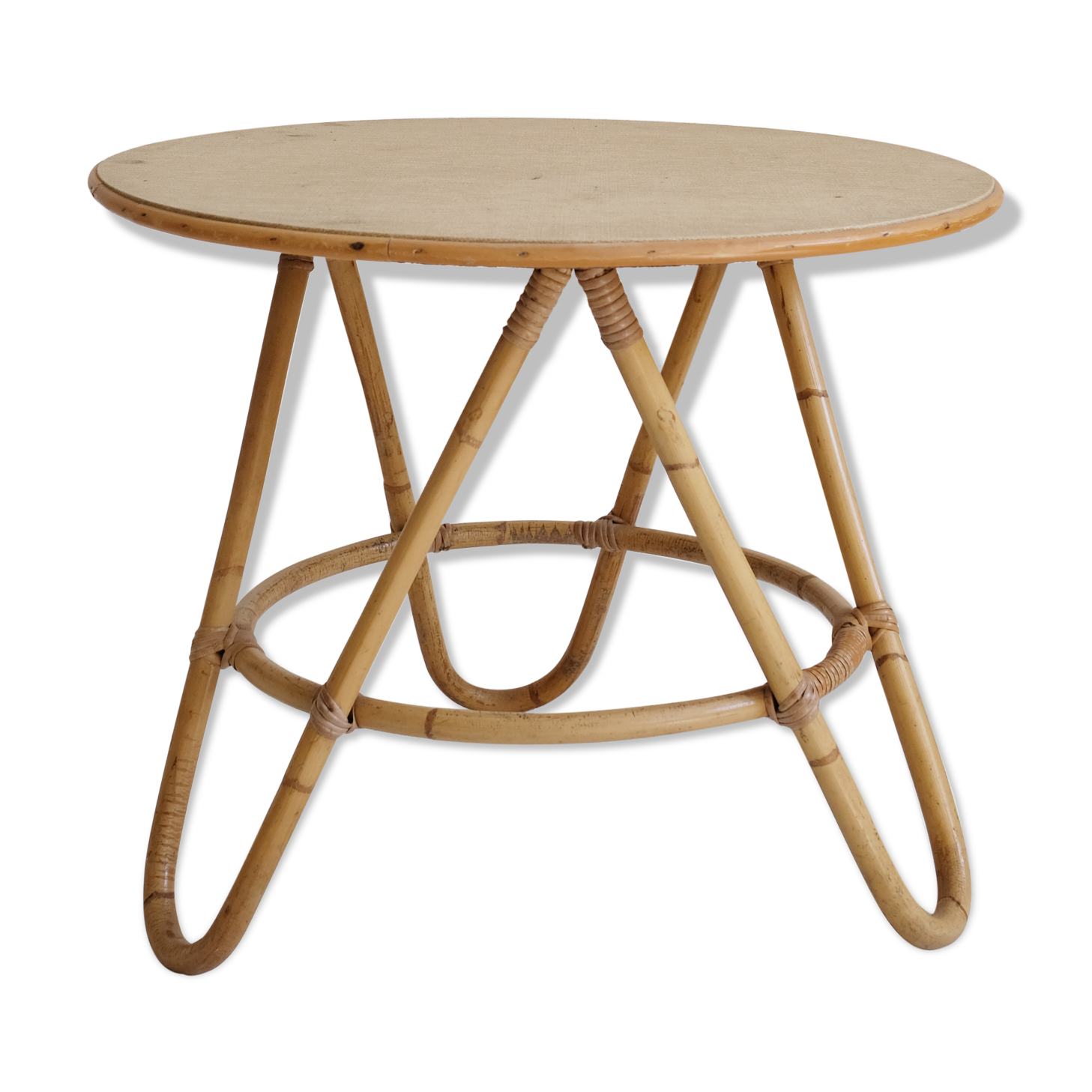 Rattan coffee table from the 60s.