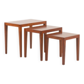 Tables gigognes en palissandre Severin Hansen, Haslev, Danemark, années 1960. Lot de 3