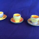 Set of 6 egg cups - Galtié Pottery