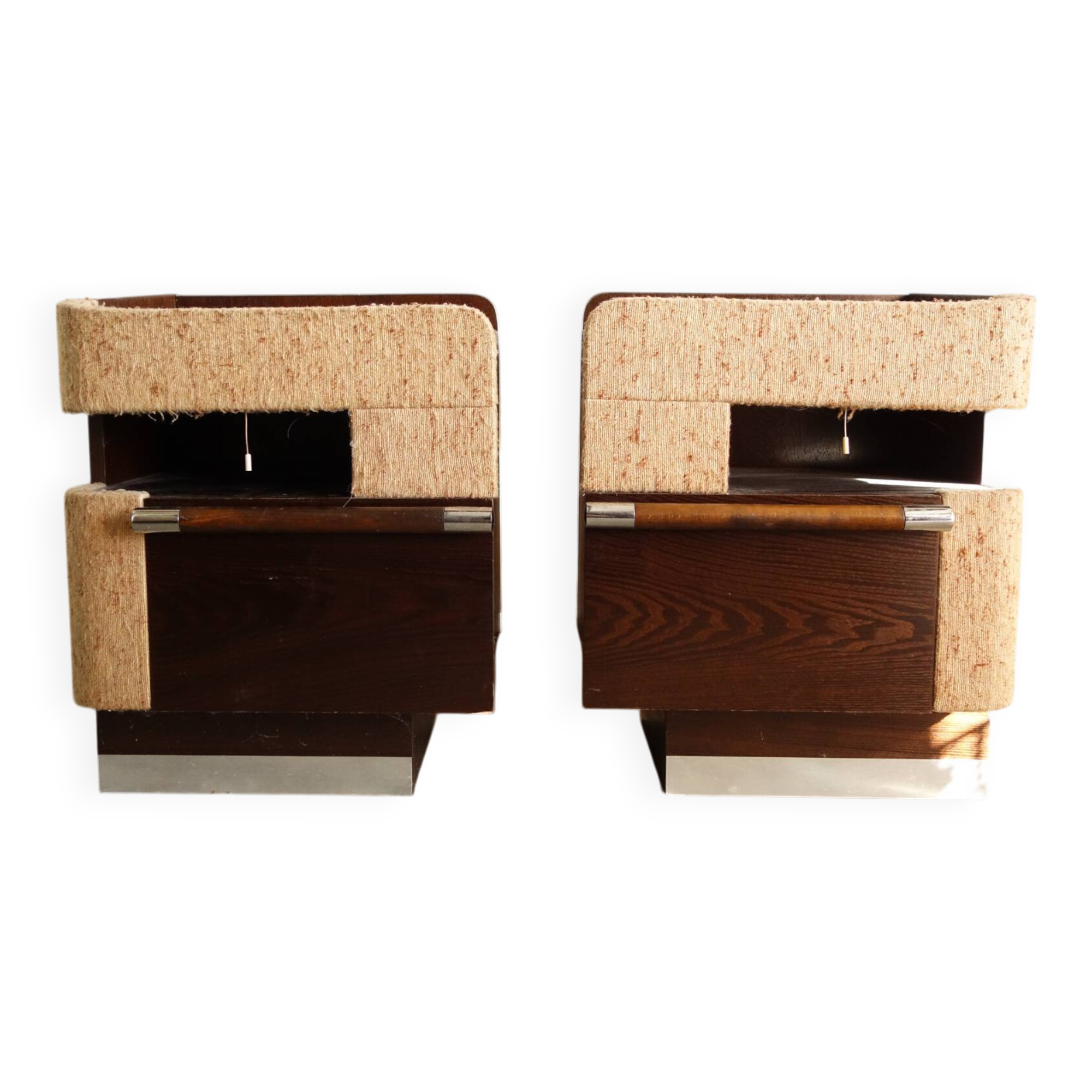 Pair of vintage mid-century bedside tables