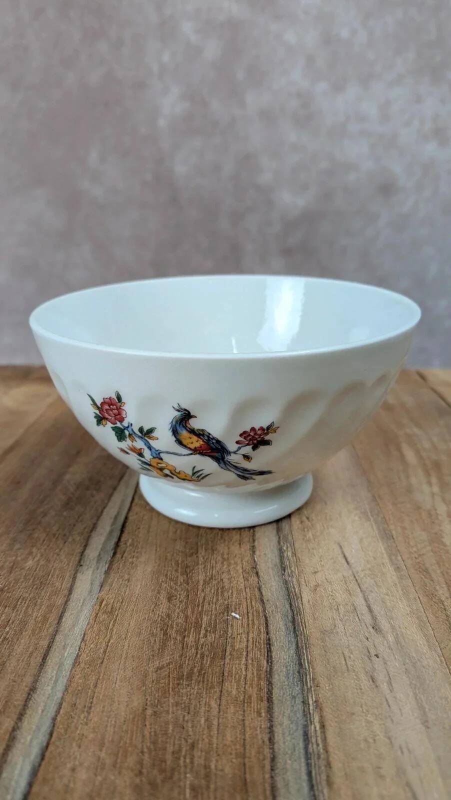 Bol Sarreguemines décor oiseau