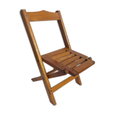 Folding wooden chair for children