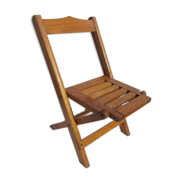 Folding wooden chair for children