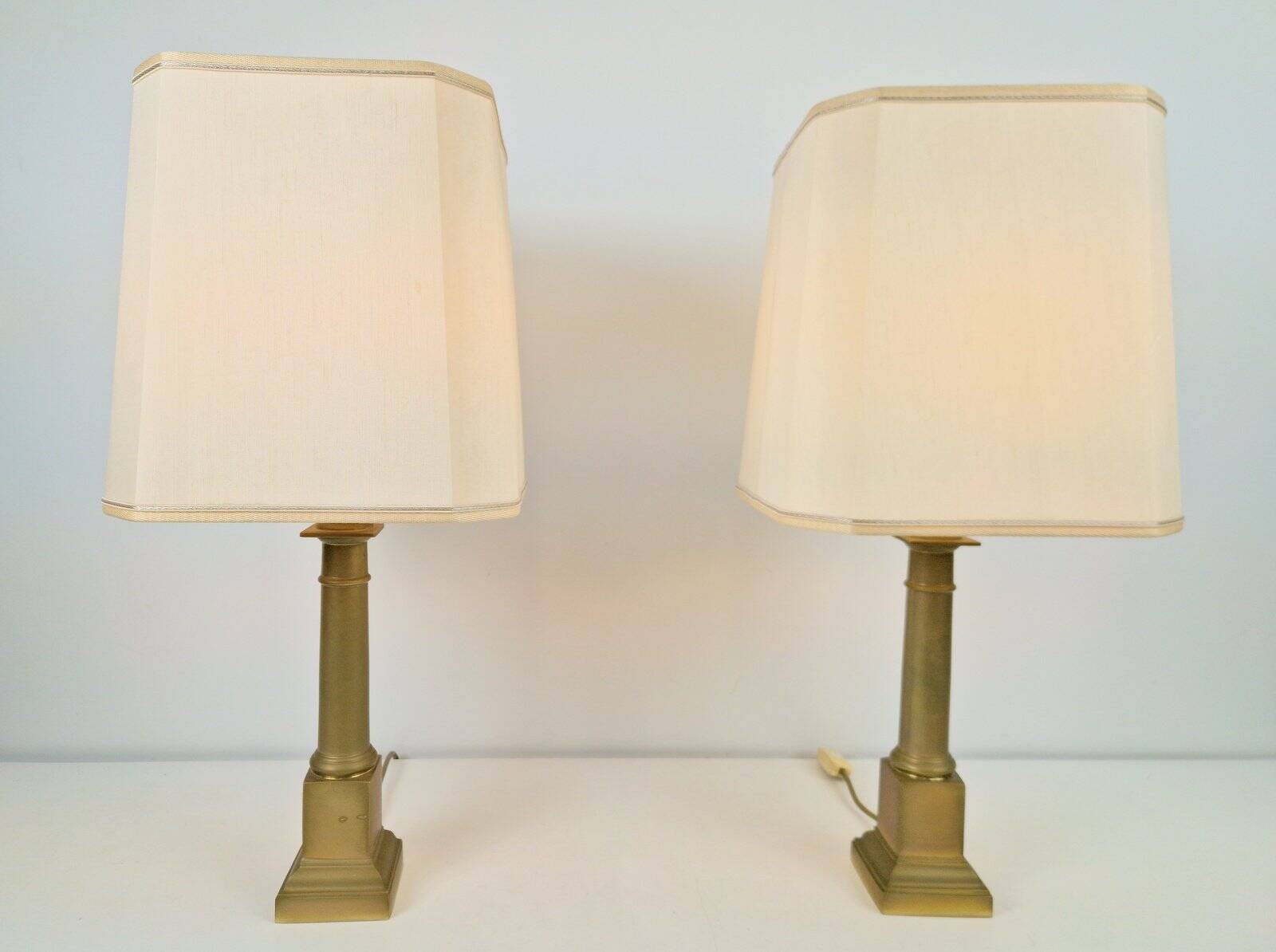 Neoclassical Empire Brass Table Lamp, France, 1960, Set of 2