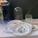 3 bowls and 5 blue plates