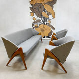 Midcentury scandinavian design lounge set sofa armchairs