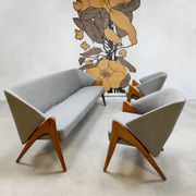 Midcentury scandinavian design lounge set sofa armchairs