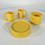 Yellow Dinnerware Set by Massimo Vignelli for Heller, 1970