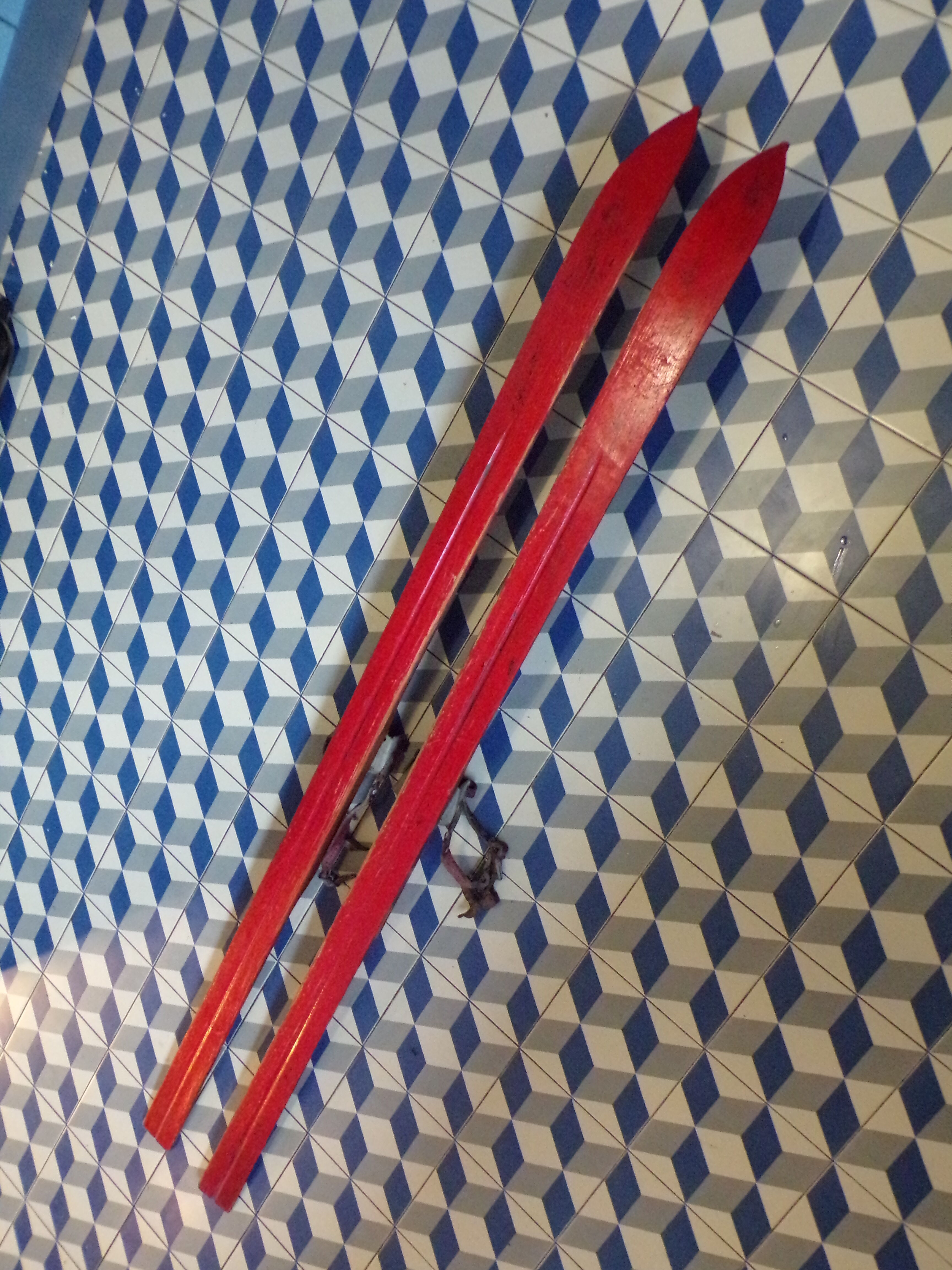 Vintage wooden skis 185 cm