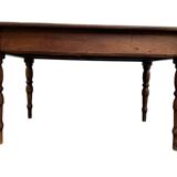 Walnut Farmhouse Table with 2 Drawers. 19's