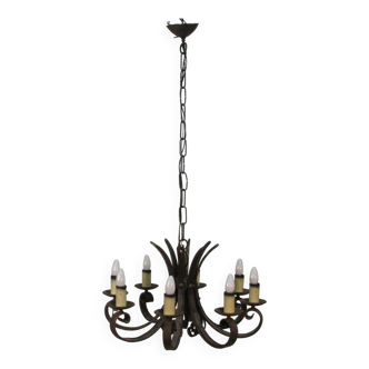 Lustre en fer forgé des années 40