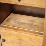 Art deco bedside table, art deco wooden bedside table with marble slab