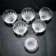 Set of 6 tarn white wine glasses 13.8 cm in diamond cut crystal from saint-louis