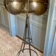 Atypical industrial furniture riveted sphere