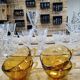 Lot of 4 vintage amber cups