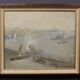 Oil on canvas Marine scene The entrance to Port XX