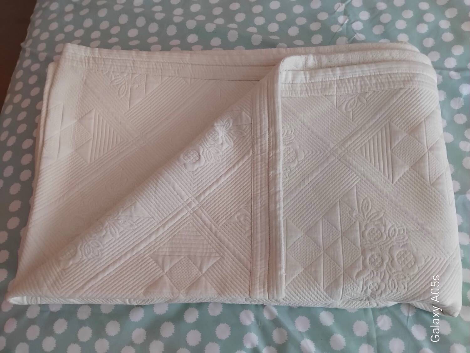 Vintage Boutis bedspread.