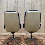 Paire de fauteuils de bureau 1970