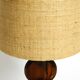 Grande lampe de table rare et magnifique des années 1960 par Temde en bois de pin.