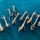 10 animal-shaped knife holders in silver-colored metal