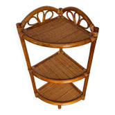 Étagère d’angle en rotin