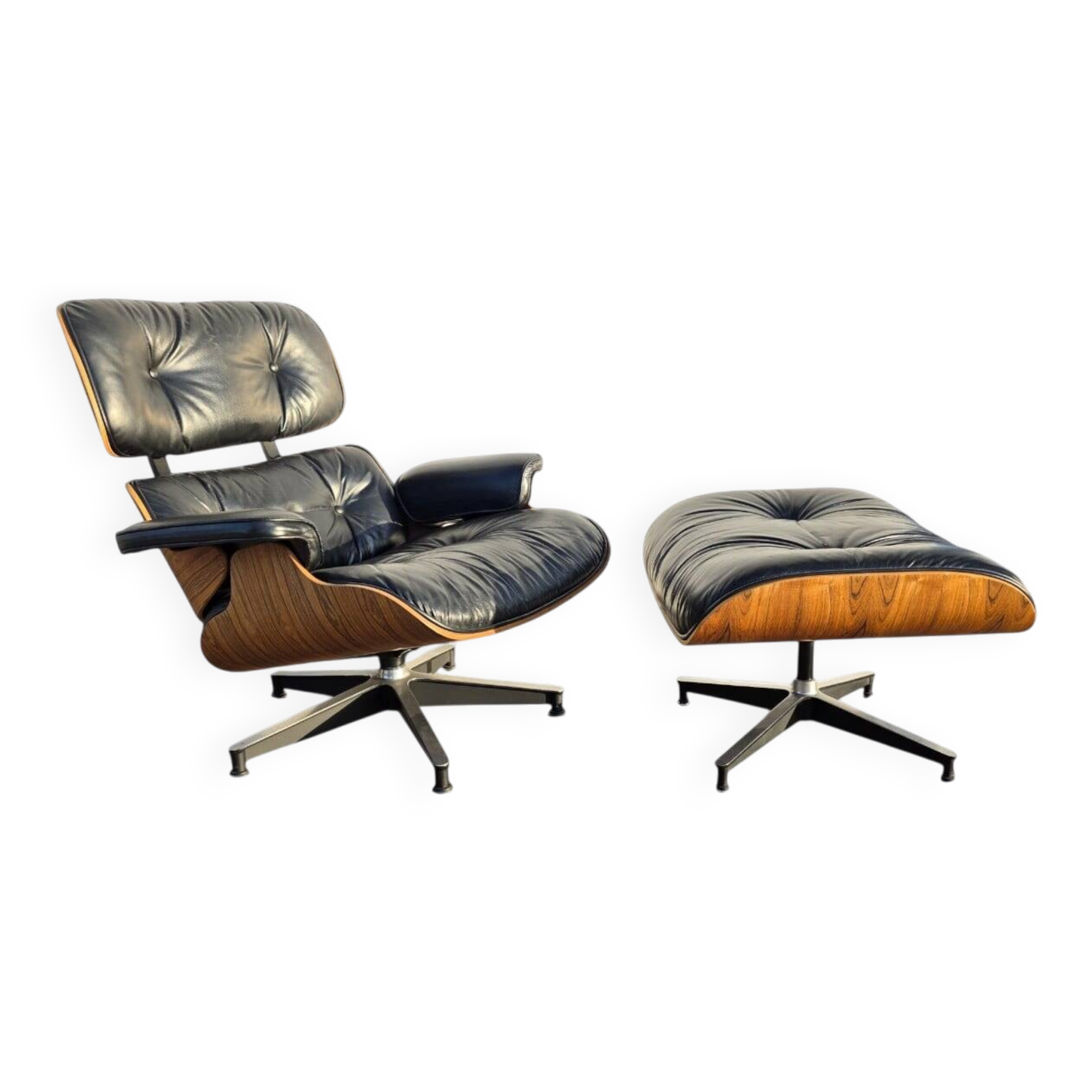 Black & Rosewood Herman Miller Original Eames Lounge Chair & Ottoman