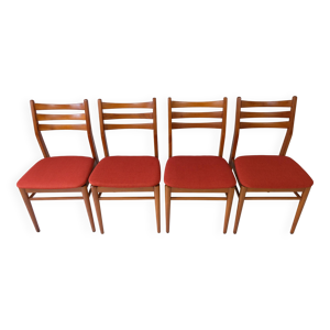 4 chaises vintage en - bois massif