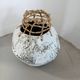 Sculptural vase with a stone effect. Wabi-sabi. Bohemian.