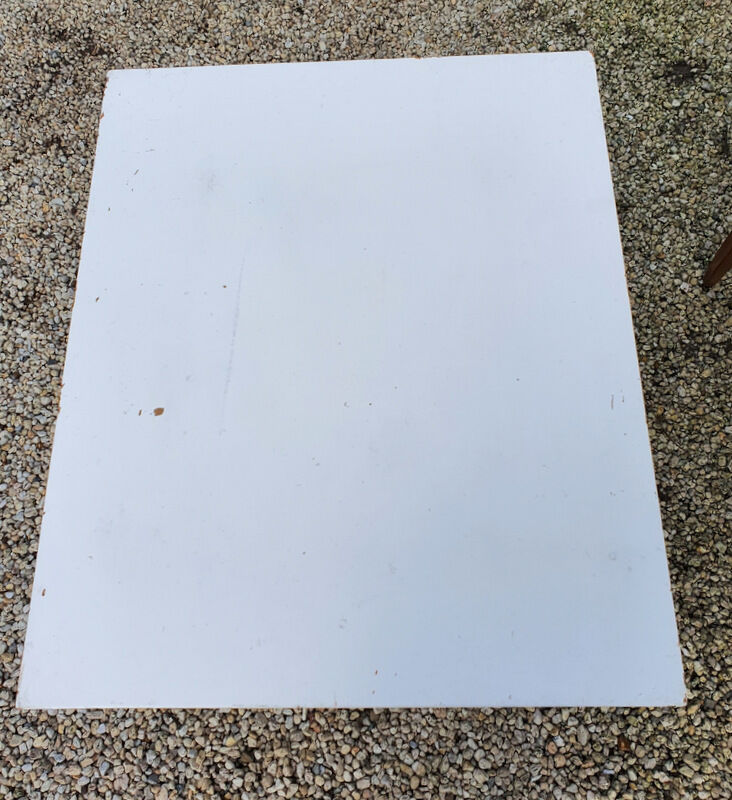 White painted wood table