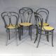 Set of 4 kohn "empire black" chairs circa 1880 + thonet-