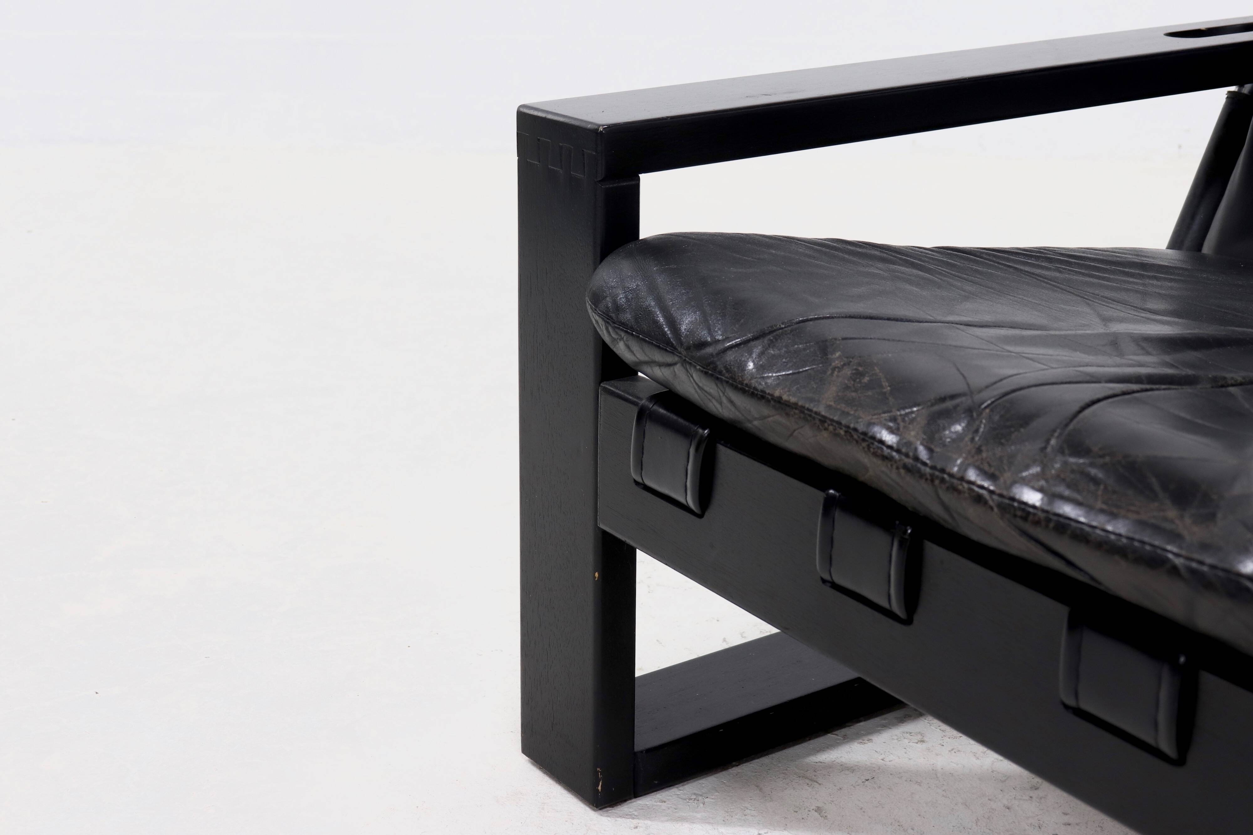 Brutalist Adjustable Lounge Chair by Sonja Wasseur 1970s