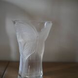 Crystal vase, Arques crystal, butterfly decoration