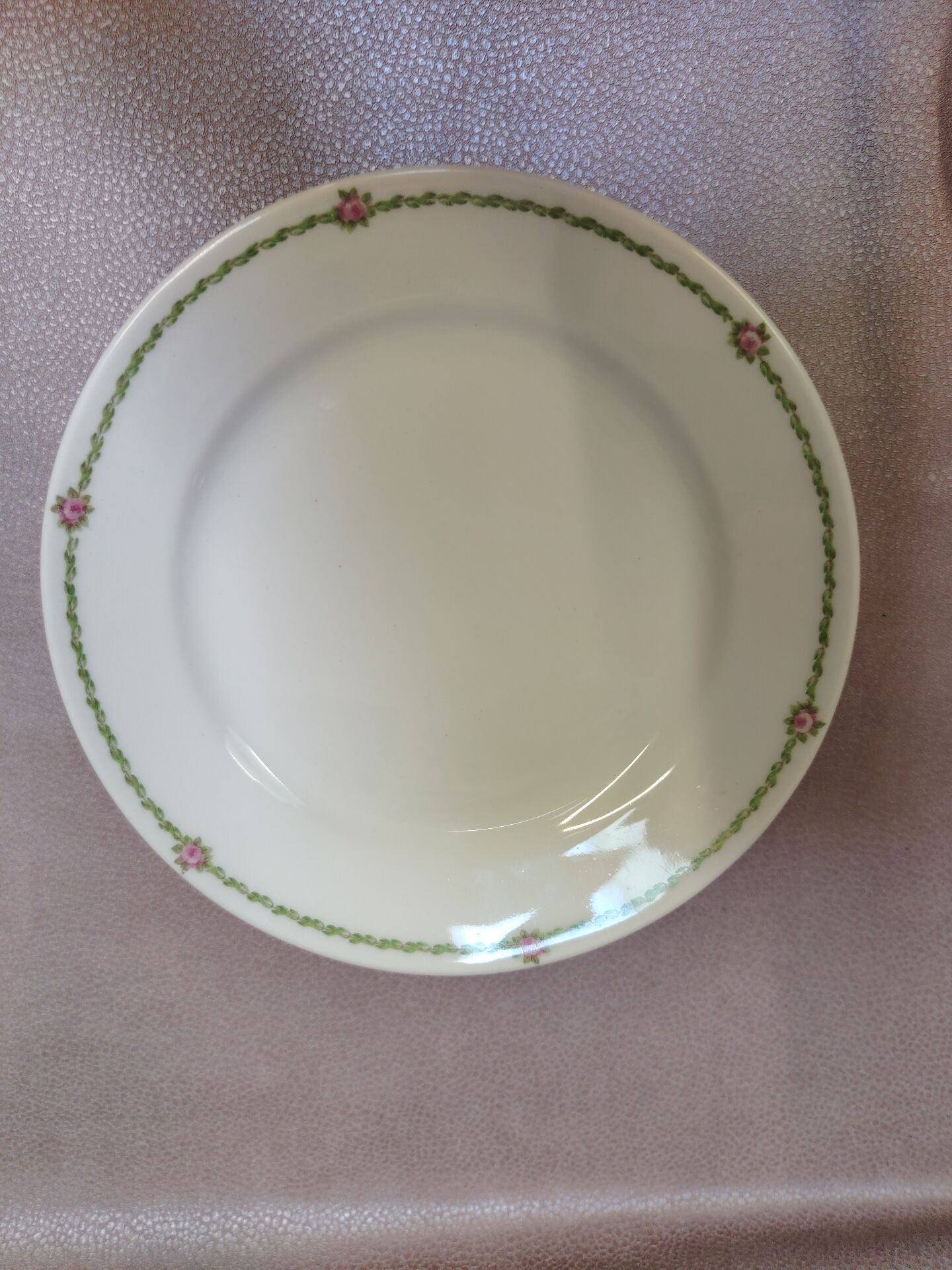 Set of 8 floral decorated porcelain dessert plates GDA Limoges