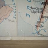 Vintage school poster from the 50s Rossignol America Physics and Politics