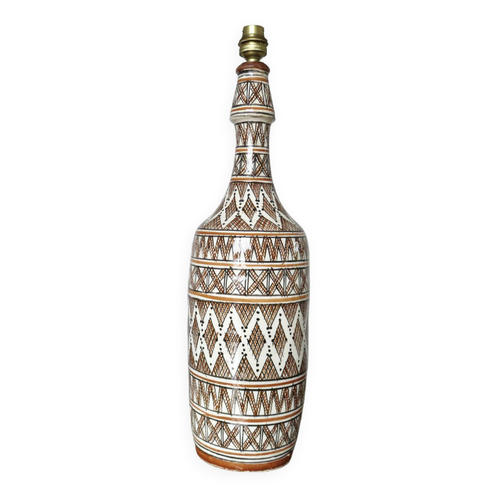 Berber ceramic lamp, Morocco 1970s