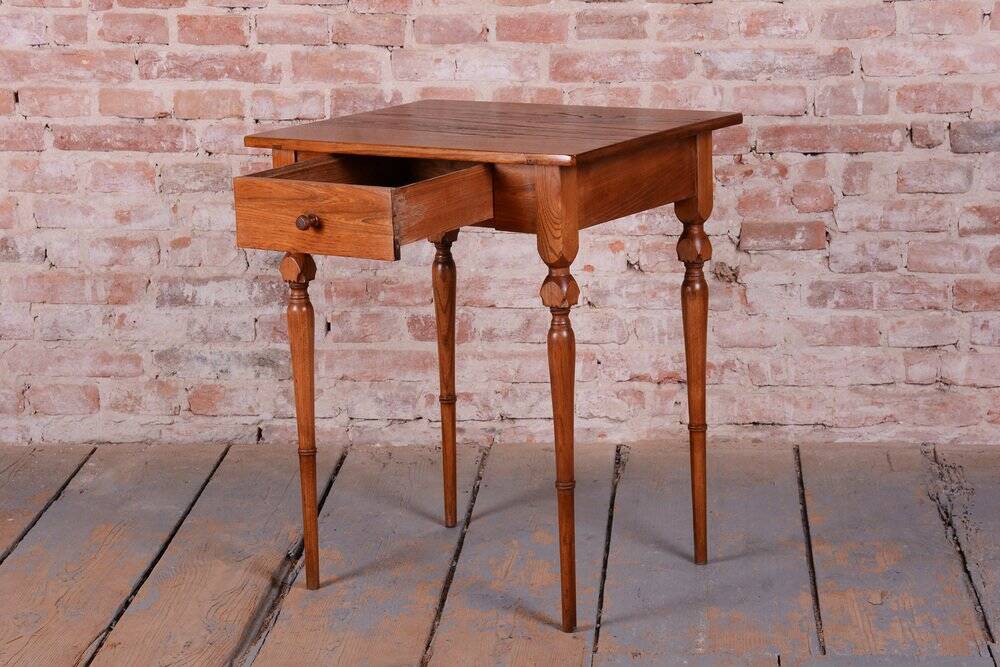 Biedermeier Side Table in Ash and Elm, Czech, 1810s