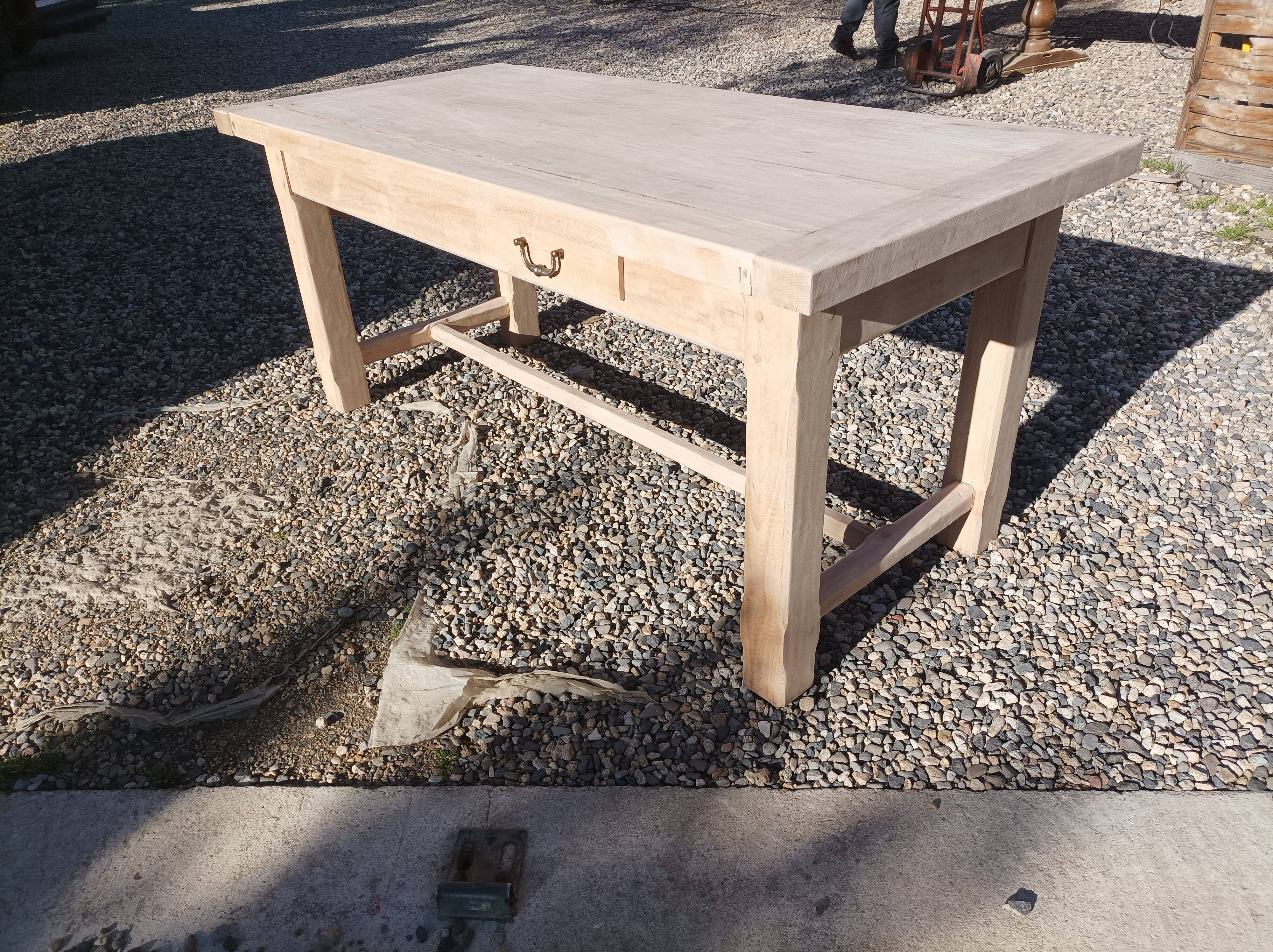 Farmhouse table with drawers