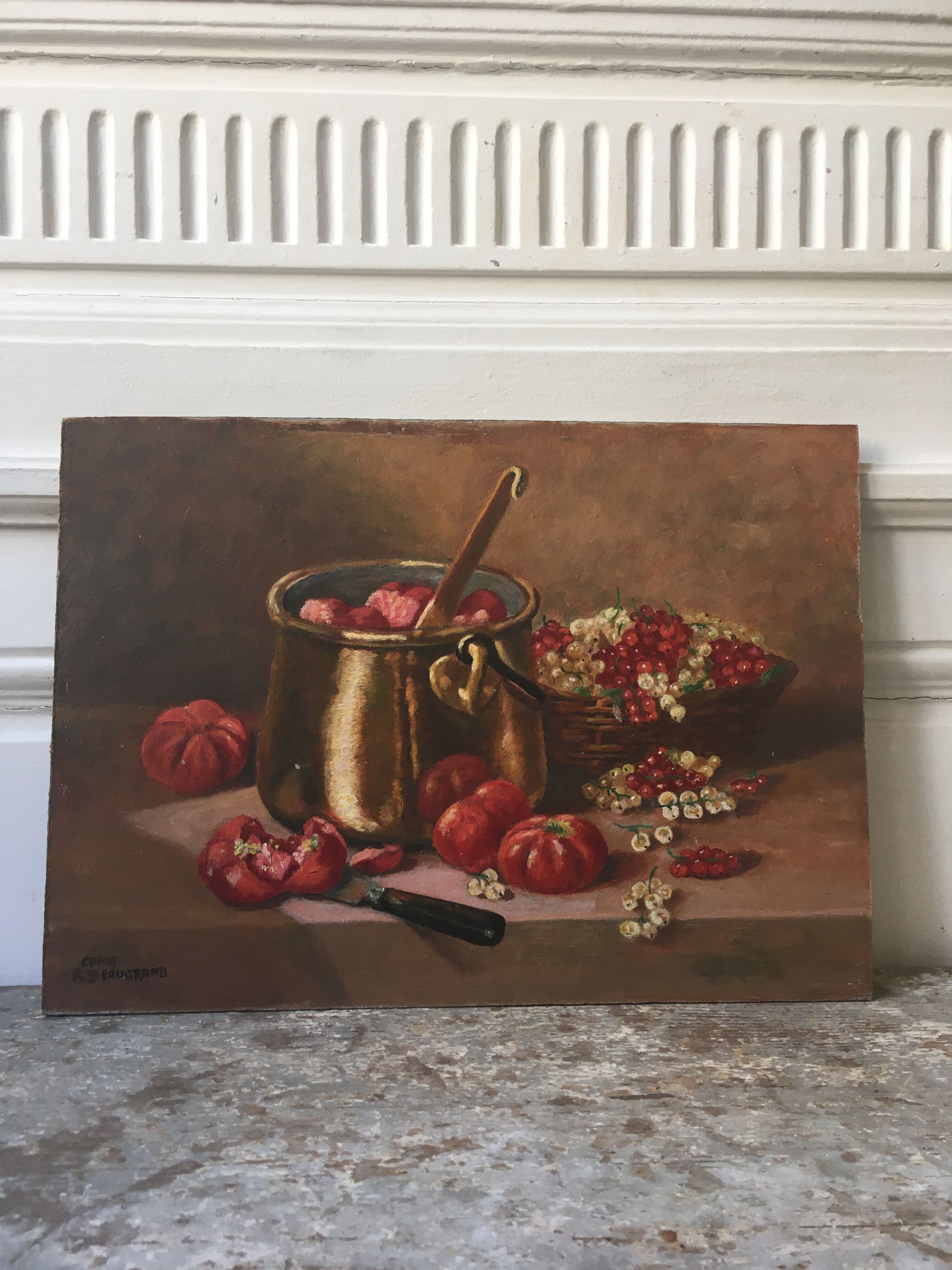 Nature Dead oil on rigid support