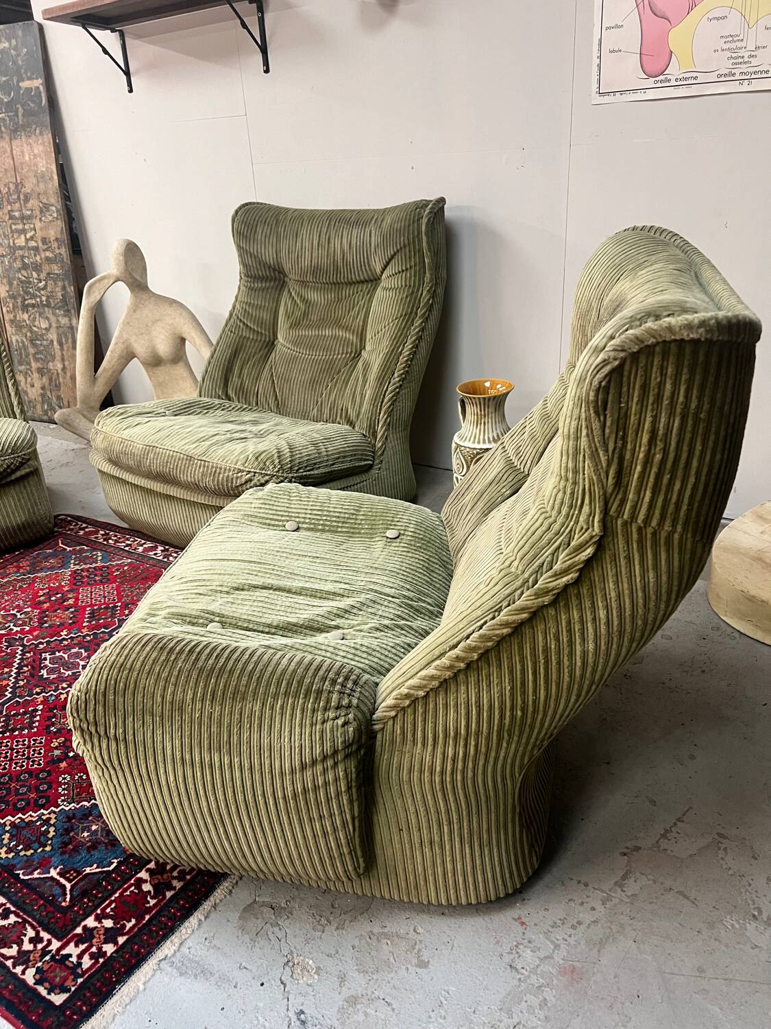 Set of 3 Airborne sofa chairs