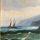 Tableau HST marine attributed to Charles Euphrasie Kuwasseg, 19th century.