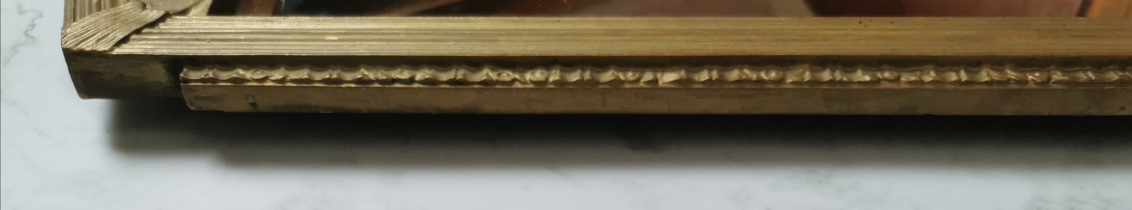 Large Art Deco mirror gilded wood  77x40cm