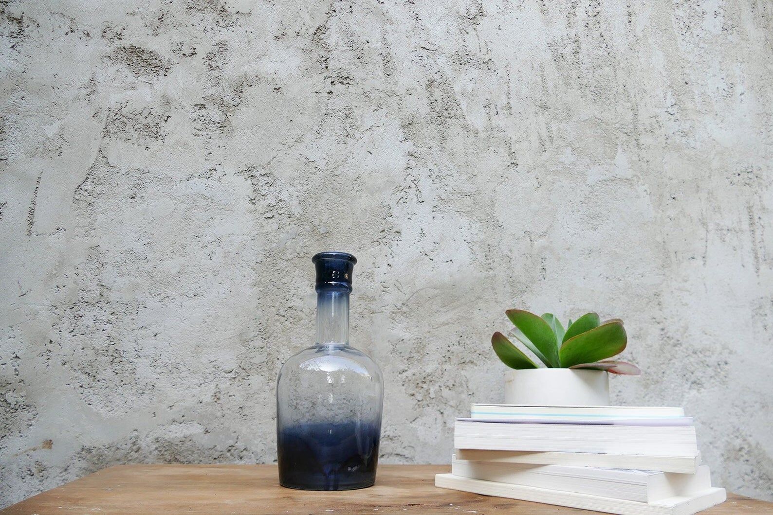 Decorative moulded glass carafe