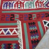 Berber carpet multicoloured wool 188 x 104 cm