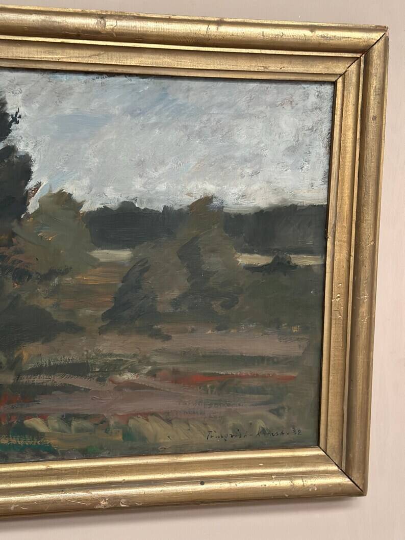Original Swedish Oil on Canvas – "Landscape" by Tornqvist – Signed – Dated 1932 – Framed