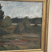 Huile sur toile originale suédoise – "Paysage" par Tornqvist – Signée – Datée 1932 – Encadrée
