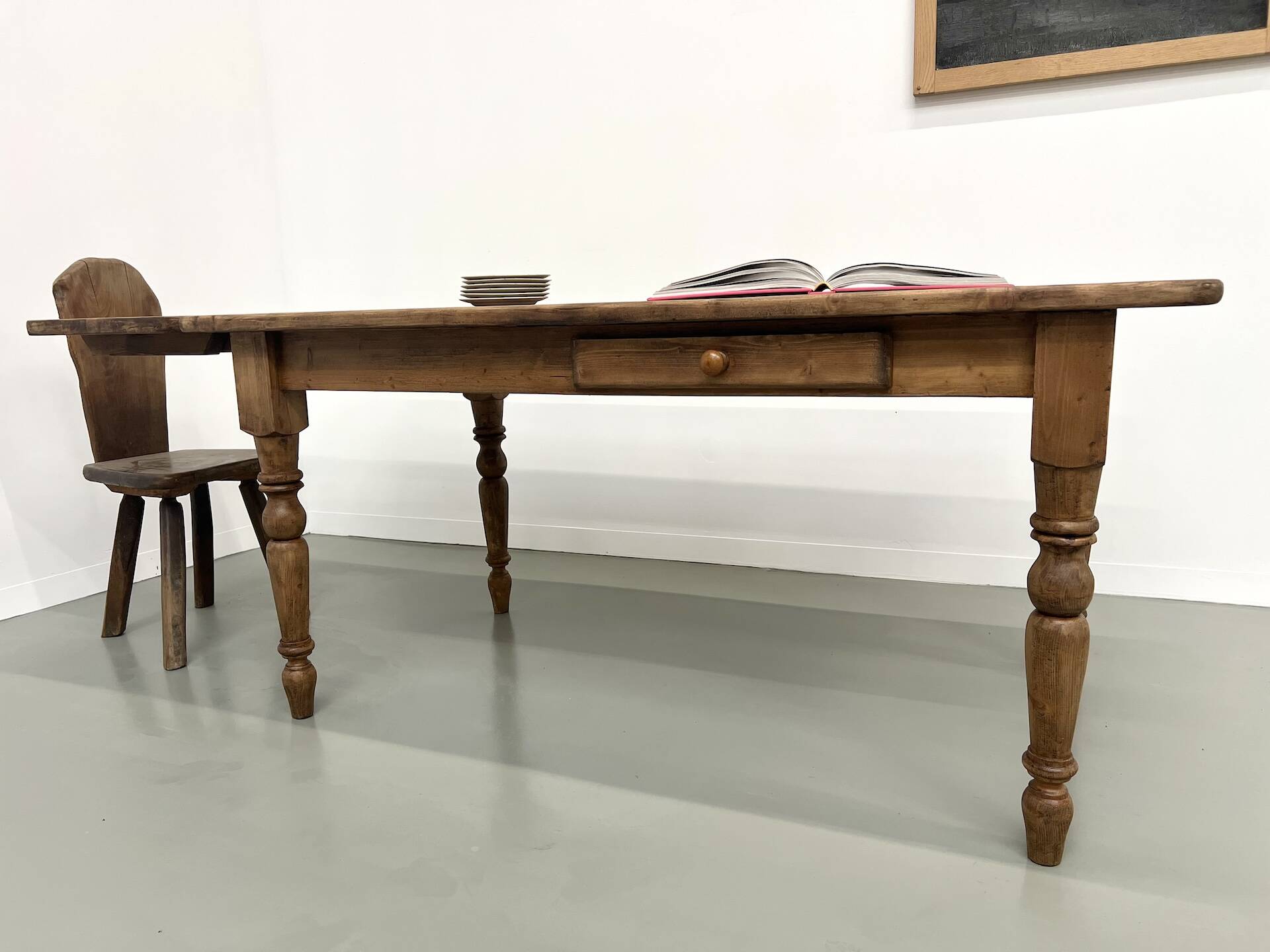 70s pine farmhouse table